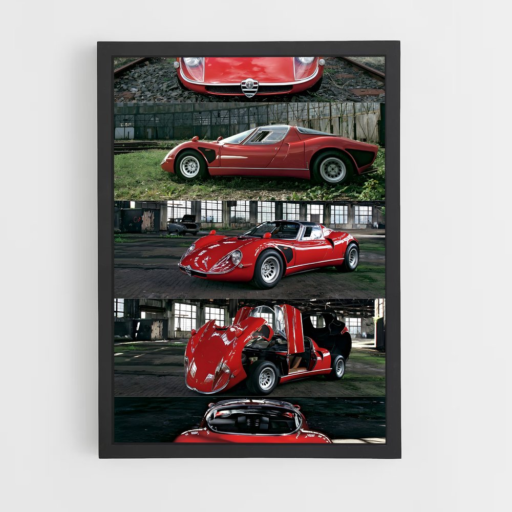 Poster Vintage Roadsters – affiche Alfa Romeo (vue 2)